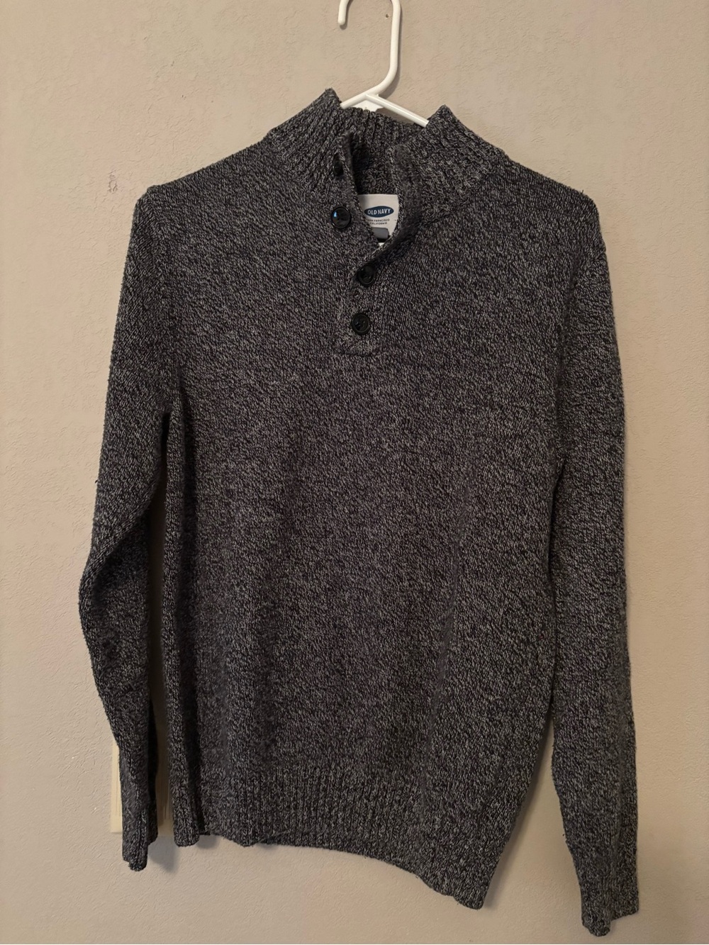 Old Navy Charcoal Zip-Up Knit Sweater